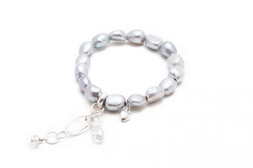 freshwater baroque pearl Swarovski bracelet