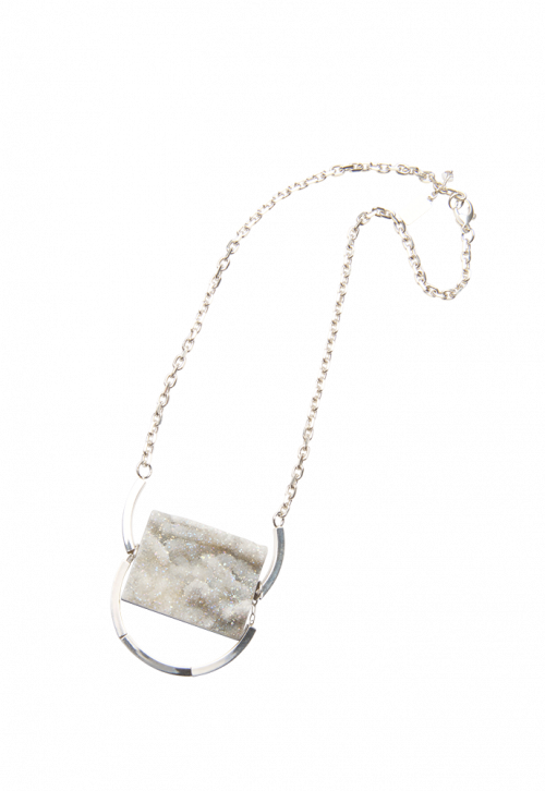 Sterling Silver & Druzy Quartz Necklace from Lulu | B Designs - Calgary, Alberta